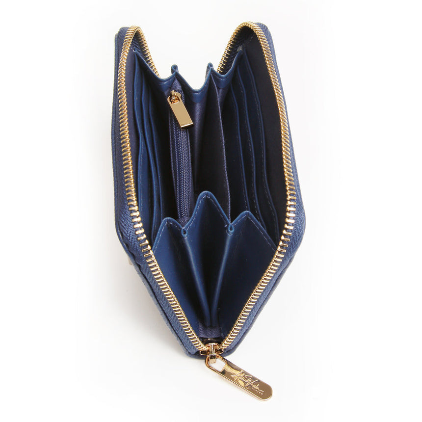 Alice Wheeler Navy Bromley Purse