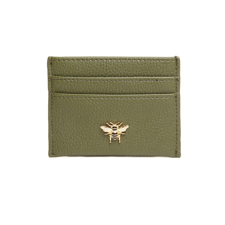 Alice Wheeler Olive Bow Card Holder