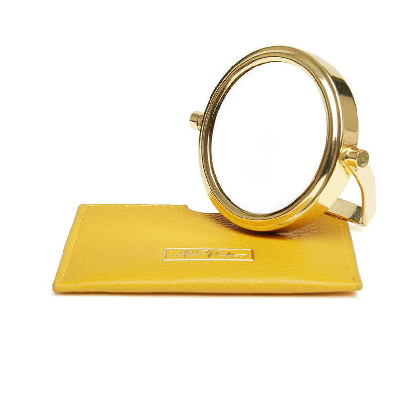 Alice Wheeler Mirror And Pouch - Mustard