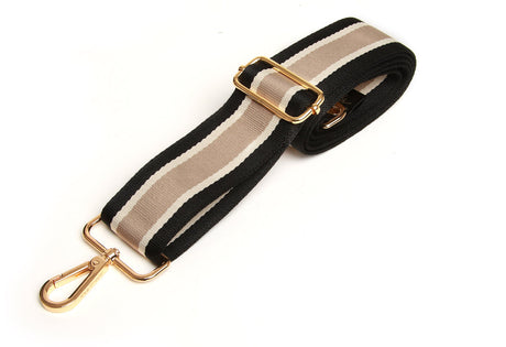 Alice Wheeler Black Beige & Sand Bag Strap