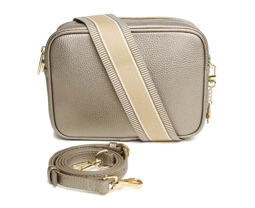 Alice Wheeler Bronze Soho Double Zip Crossbody Bag