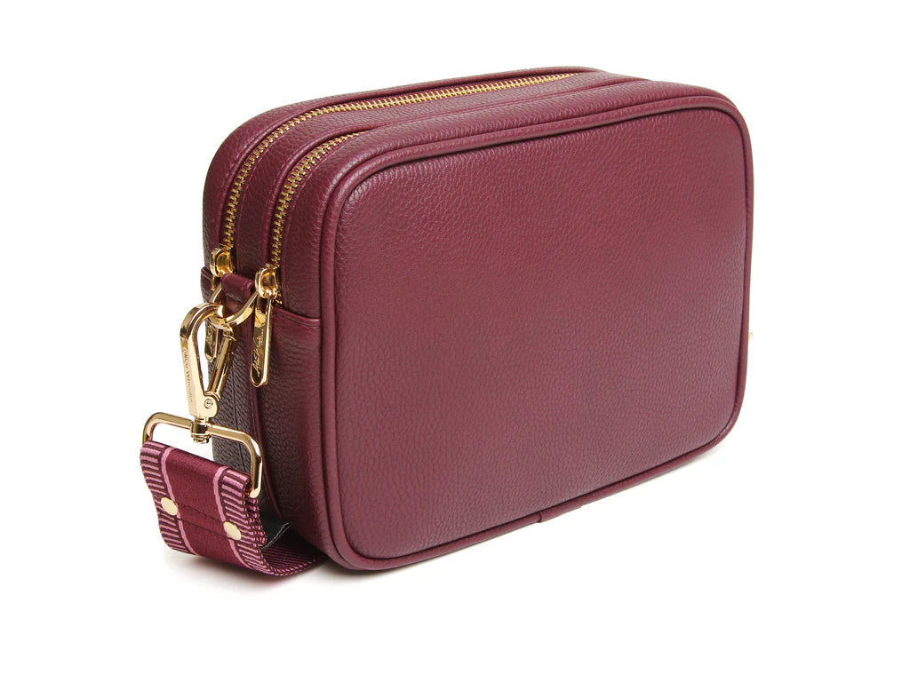 Alice Wheeler Fig Soho Double Zip Crossbody Bag