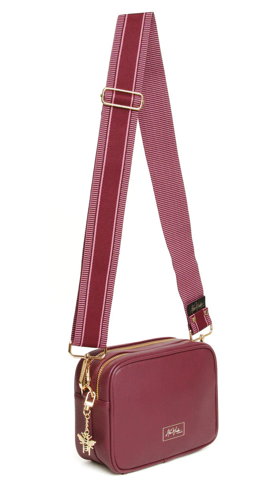 Alice Wheeler Fig Soho Double Zip Crossbody Bag