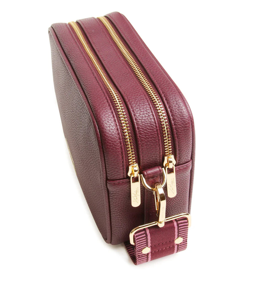 Alice Wheeler Fig Soho Double Zip Crossbody Bag