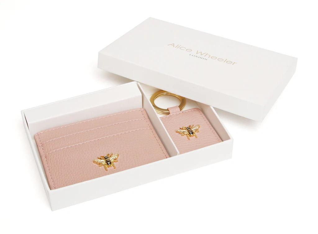 Alice Wheeler Pink Bow Card Holder & Keyring Set