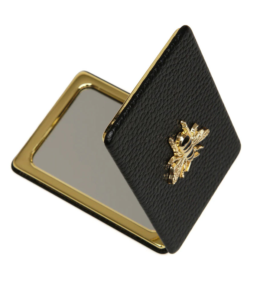 Alice Wheeler Black Rectangular Compact Mirror