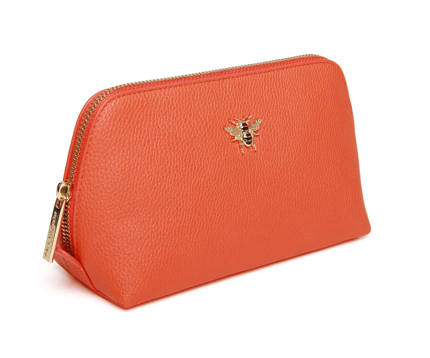 Alice Wheeler Orange Makeup Bag - Small