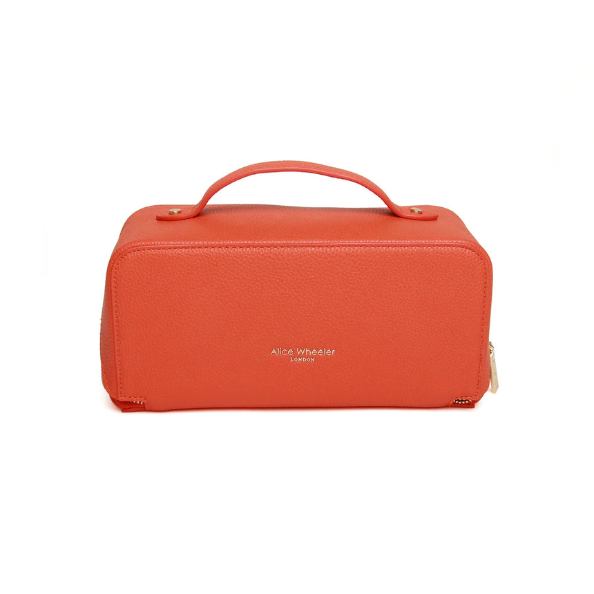 Alice Wheeler Orange Train Case - Mini