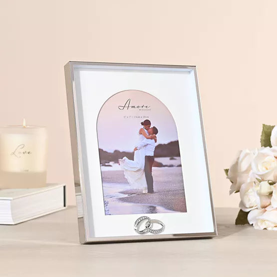 Arch Photo Frame with rings 5" x 7"