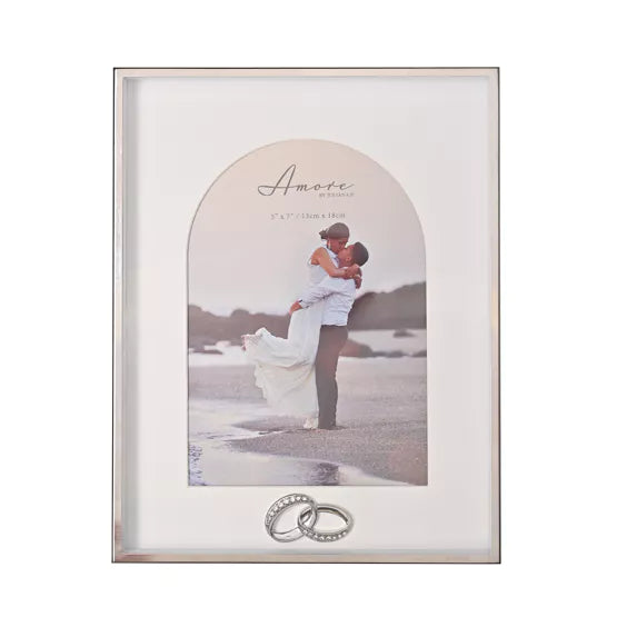 Arch Photo Frame with rings 5" x 7"