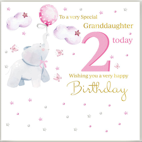 Rush Designs Granddaughter 2nd Birthday Card