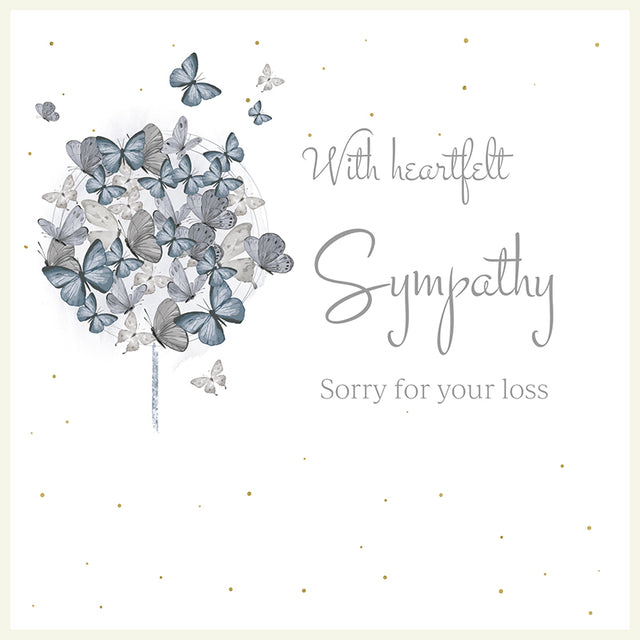 Rush Heartfelt Sympathy Butterflies Card