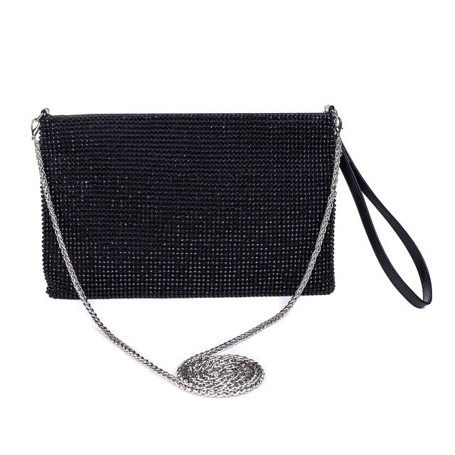 Black Crystal Clutch / Crossbody Bag