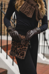 Faux Fur Crossbody Bag - Leopard