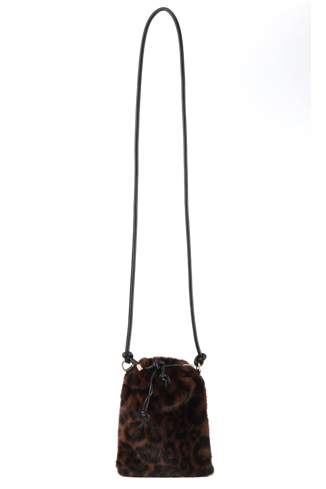 Faux Fur Crossbody Bag - Leopard