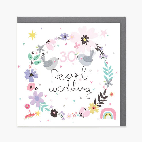 30th Anniversary Card - Wreath