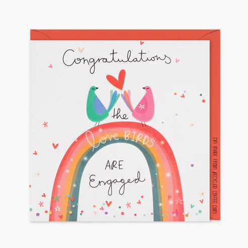 Engagement Card - Rainbow & Birds