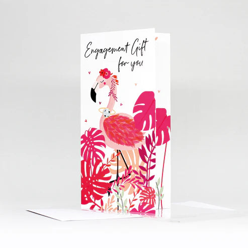 Belly Button Giftware Engagement Money Wallet - Flamingos