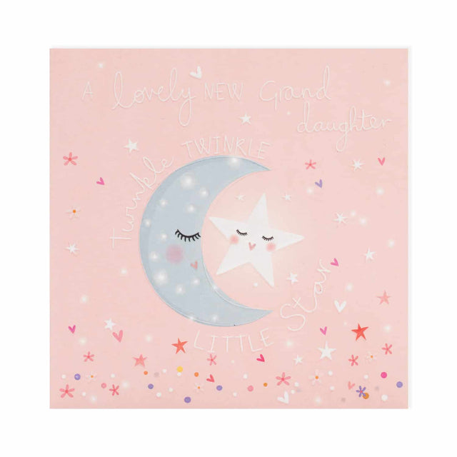 New Granddaughter Card - Moon & Stars