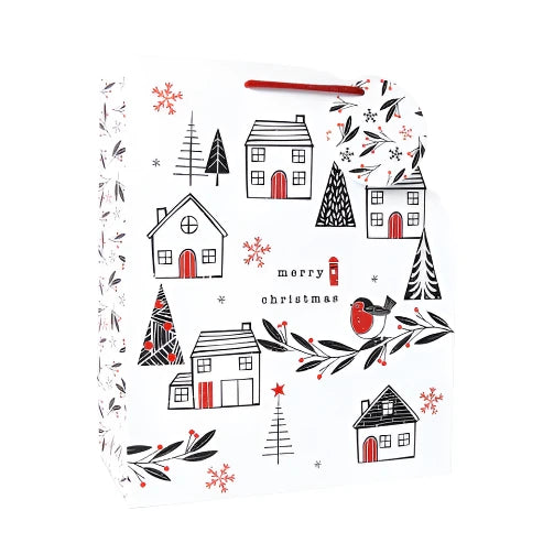 Belly Button Giftware Woodcut Houses Gift Bag - Large