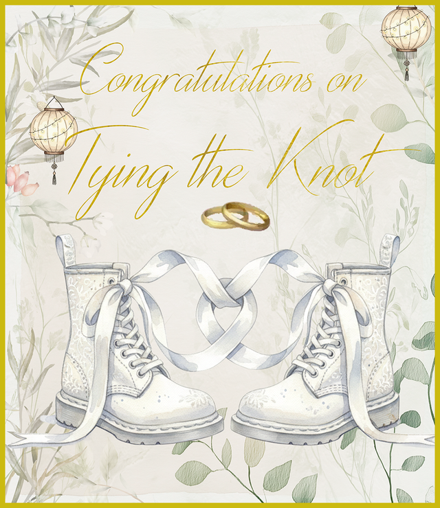 Congratulations Tying The Knot Card - DM Boots