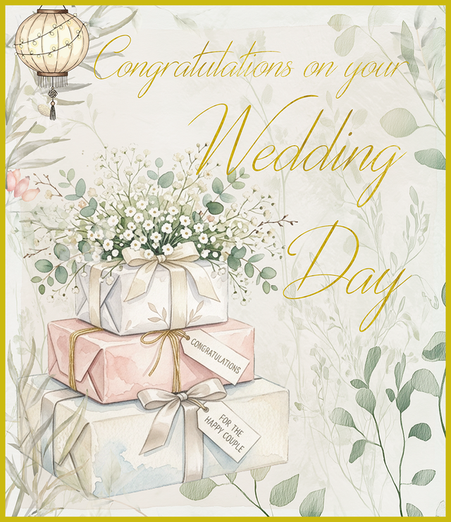Congratulations on your Wedding Day Card - Present