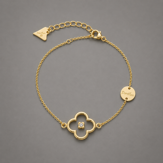 Miss Dee Gold Clover Bracelet