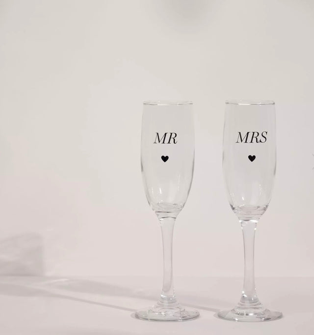 Mr & Mrs Champagne Flutes