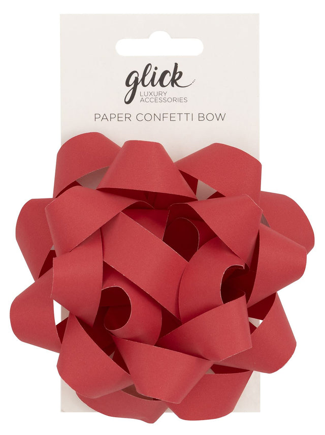 Paper Confetti Bow - Red