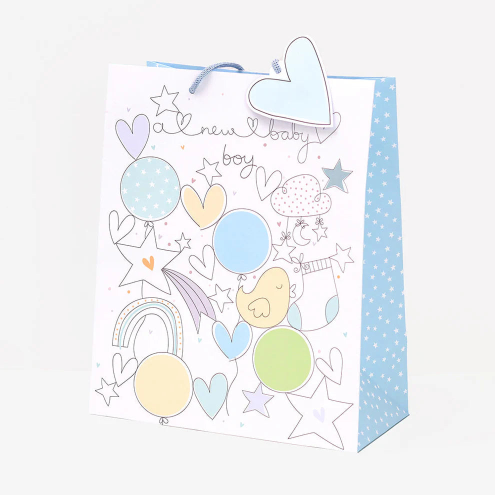 Baby Boy Objects Gift Bag - Large