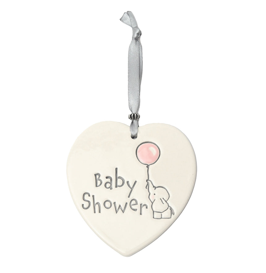 Baby Shower Pink Ceramic Heart