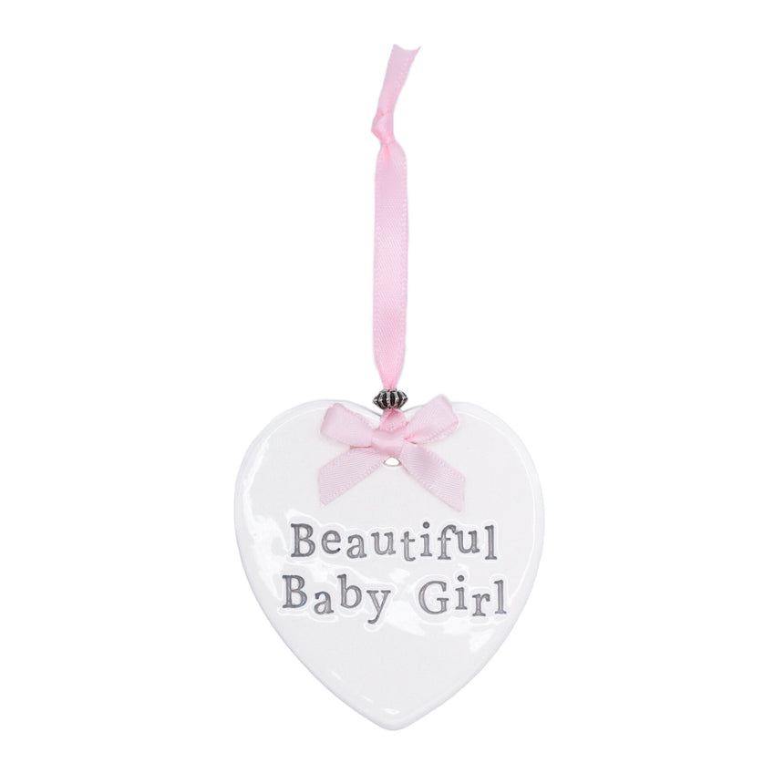 Beautiful Baby Girl Ceramic Heart