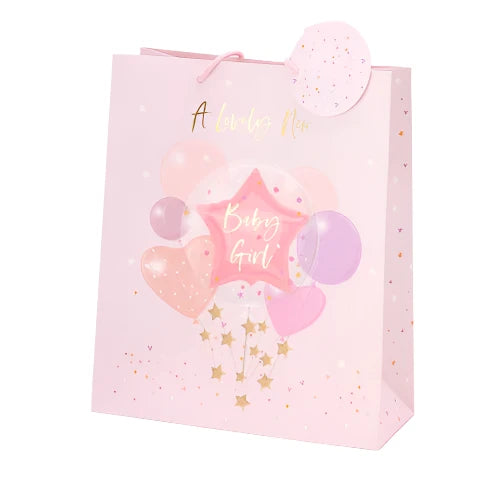 Belly Button Giftware Baby Girl  Large Gift Bag