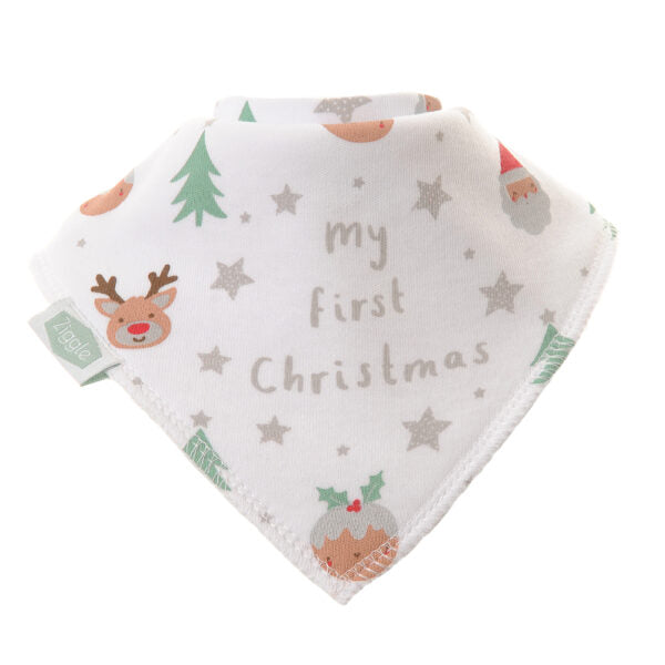 My First Christmas White Bib