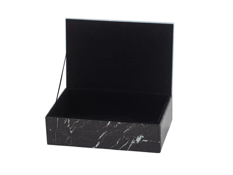 Black Marble Trinket Box - Large