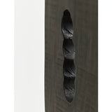 Fidel Black Rustic Vertical Wood Sculpture