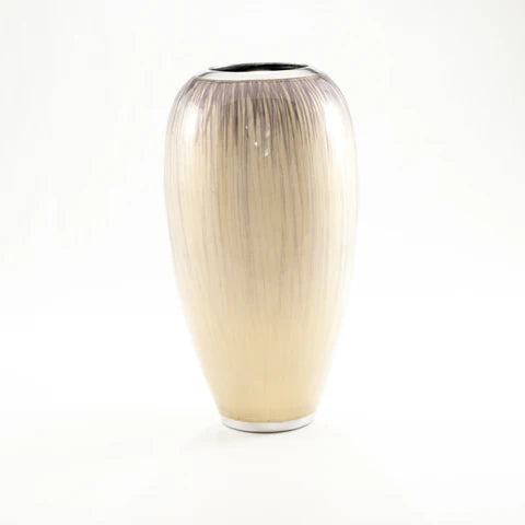 Brushed Silver Vase - 25cm