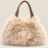 Faux Fur Bag - Beige