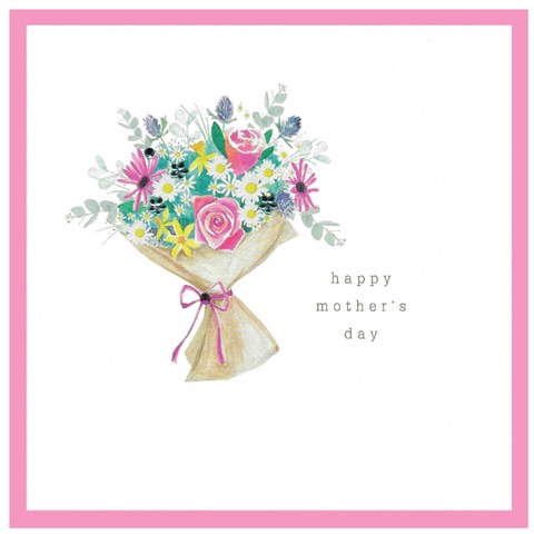 Happy Mothers Day Card - Flower Bouquet