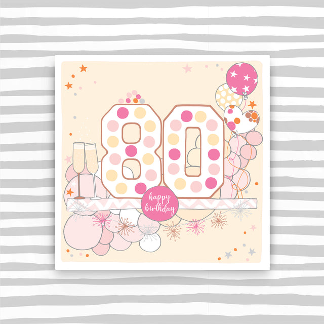 80 Birthday Card - Female