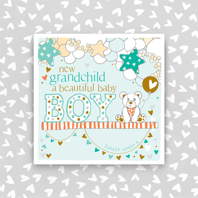 New Grandchild Baby Boy Card