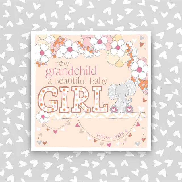 New Grandchild Baby Girl Card