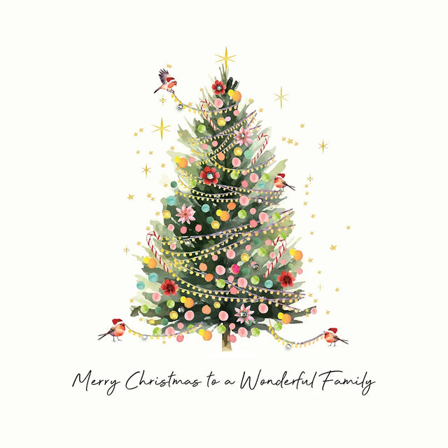 Merry Christmas To A Wonderful Family Card