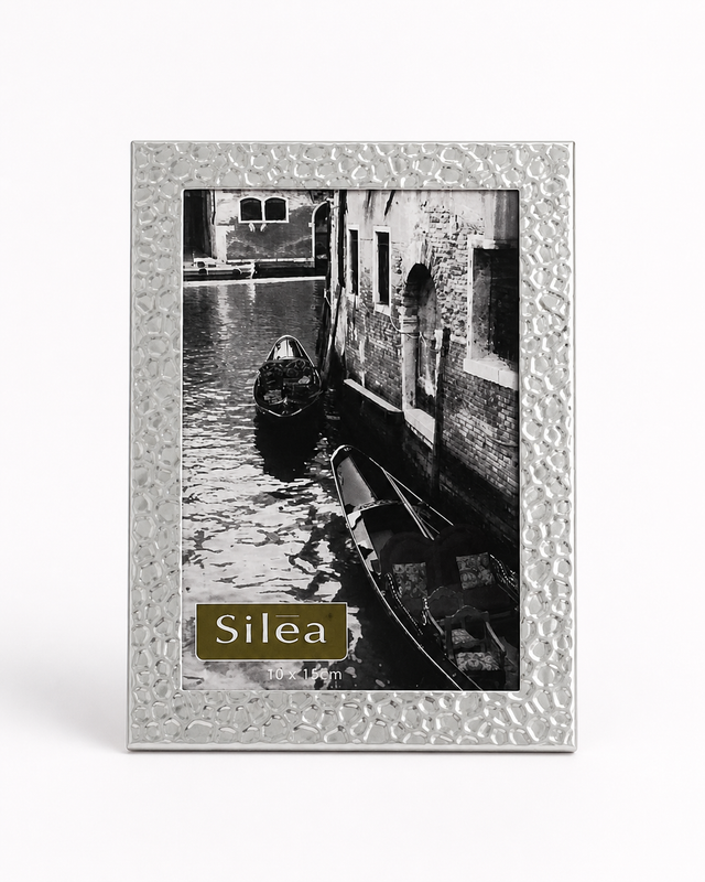 Silver Hammered Frame 4X6