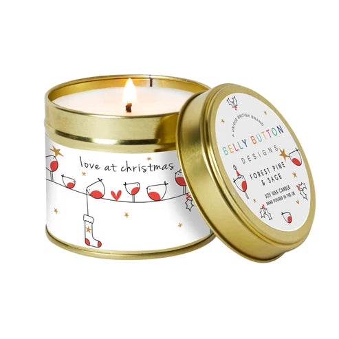 Robins Love At Christmas Candle