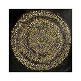 Black and Gold Spiral Abstract Canvas 90x90