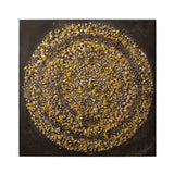 Black and Gold Spiral Abstract Canvas 90x90