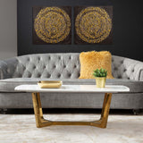 Black and Gold Spiral Abstract Canvas 90x90