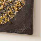 Black and Gold Spiral Abstract Canvas 90x90