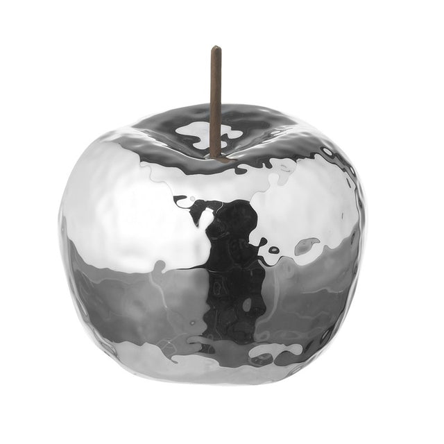 Ceramic Silver Apple Decoration